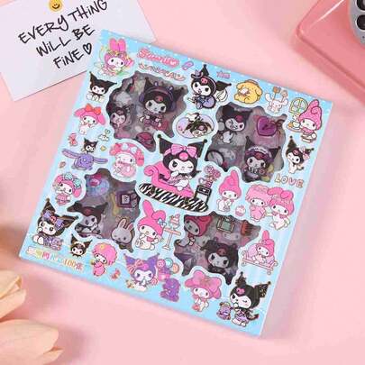 1set/96pcs 2026 Popular Japanese Anime Merchandise, High-End Gift Box Stickers With High Aesthetic Value, Fun DIY Stickers, Hand Account Stickers, Envelope Stickers Can Be Used For Luggage, Guitars, Laptops, Phone Cases, Etc. High Aesthetic Stickers, Small Gifts, Small Gifts For Family And Friends, New Year Gifts, Valentine's Day Gifts, Easter Gifts, Random Styles