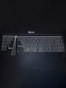 1pc Sexy Silver Hollow Crystal Rhinestone Dress, European & American Tassel Sparkling Crystal Body Chain For Women, Party, Concert, Nightclub