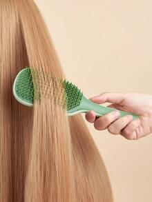 1 件装 头发梳，可梳理打结头发，自我护理头皮清洁器，解结梳，适用于天然卷发、直发、干发或湿发的解结梳，创意解结梳，适合所有发质，圆齿设计，不会刮伤头皮 - 彩色 - 查看 6