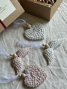 1 Khuôn silicon làm mặt dây chuyền cánh thiên thần / Khuôn thạch cao làm mặt dây chuyền hình trái tim đính đá, khuôn trang trí nhà cửa sáng tạo DIY / Khuôn nhựa epoxy làm quà tặng, khuôn đúc thủ công, khuôn thạch cao trang trí nghệ thuật - trắng - Xem 6