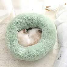 Soft Plush Round Pet Bed, Suitable For Cats Or Small Dogs, Mini/Medium Dog Cat Bed, Self-Warming Cozy Indoor Napping Bed For Kittens, Teddy Dogs In Autumn/Winter - Multicolor - View 7