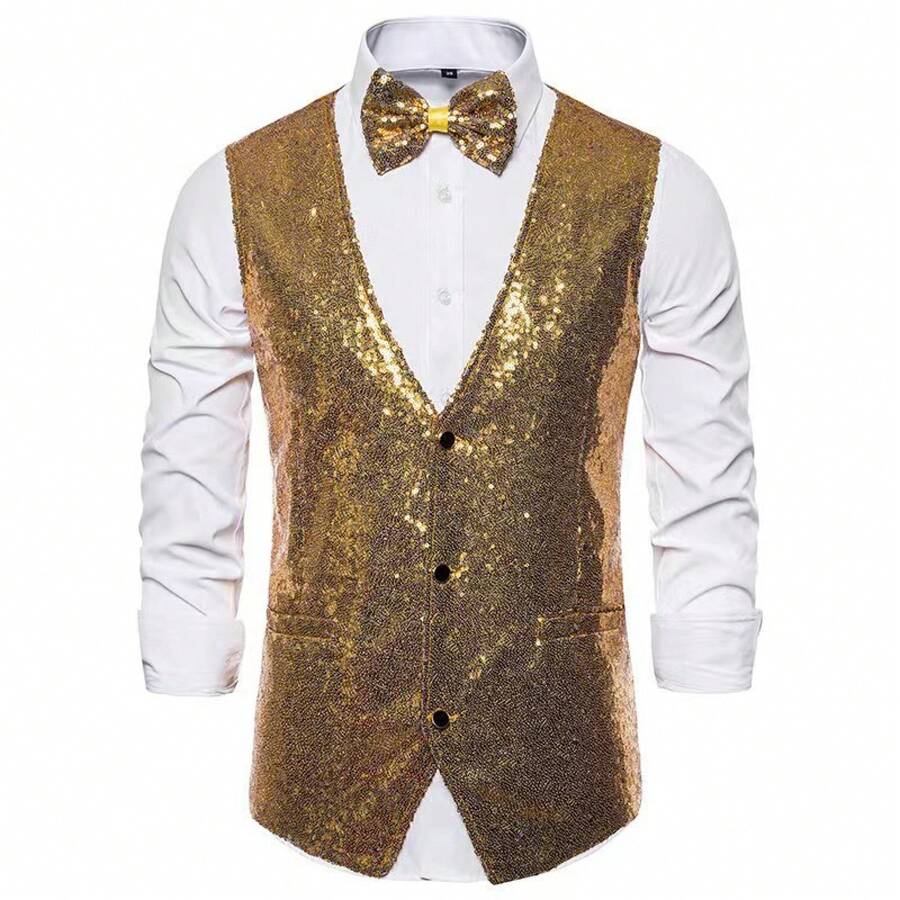 Men Cosplay Clothing - Gold - View 1