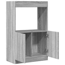 Larryhot Credenza Grigio Sonoma 63x33x100 cm in Truciolato, Facile da assemblare, dall'estetica elegante e raffinata, pratica per riporre gli oggetti, la scelta ideale per l'organizzazione e la decorazione domestica - Grigio - Visualizzare 7