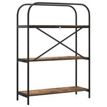 Larryhot Estante de libros Roble ahumado 80 x 30 x 109 cm, Fácil de montar, elegante y hermoso, y conveniente para almacenar artículos, es una opción ideal para el almacenamiento y la decoración del hogar. - Marrón - Ver 7