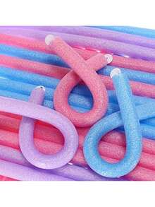 10 根柔韧卷发棒，免加热卷发器套装，适合打造柔和波浪卷和螺旋卷发 - 适用于短发和长发的泡沫卷发棒，DIY 免加热卷发器，呵护秀发（多种颜色可选），美发工具，美发用品，旅行必备，旅行，理发师，发型师，理发师配件，情人节礼物，美发用品，发型师，理发店，沙龙，度假必备，美发产品，理发店，情人节礼物，女士旅行必备，发型师工具 - 彩色 - 查看 3