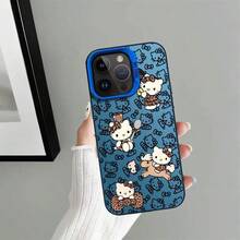 Soft Shell Phone Case For 17 14 15 16 Plus 11 12 13 Pro Max  Sanrio Leopard Print Hello Kitty - Mix04 - View 10