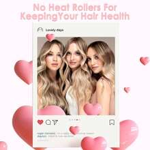 21 PCS Effortless Grip Curling Tools For Volumizing Blowout & Bounce-Perfect Texture | Easy One-Hand Use | Sleek Overnight Style - mặc định - Xem 6
