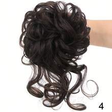8 Pulgadas Moño Chignon Rizado Sintético Elástico Scrunchies Desordenado Accesorio de Extensión de Cabello Pieza de Recogido Accesorios para el Cabello