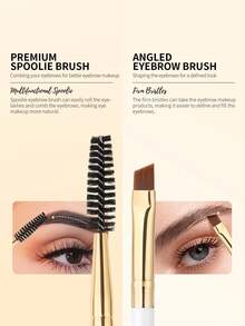 docolor Cọ kẻ lông mày góc cạnh chính xác, dụng cụ tỉa lông mày xoắn ốc, giúp thoa màu chính xác, pha trộn màu liền mạch, tạo hình gọn gàng. - trắng - Xem 3