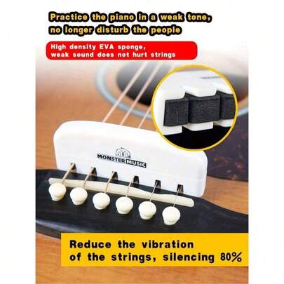 2-In-1 Guitar String Protector & Cleaner, Anti-Rust, Easy Care Accessory, Enhances Sound Quality, Compact & Lightweight, Suitable For String Instruments. Guitar String Mute, Noise Reducer, Silent Practice Accessory