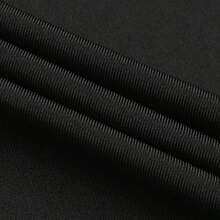 Mono cómodo y elástico, mono ajustado de una sola pieza con control de abdomen para uso diario y vacaciones - Negro - Ver 8