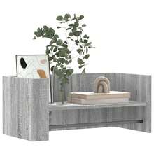 Larryhot Mensola a Muro Grigio Sonoma 70,5x35x30,5 cm Legno Multistrato, Facile da assemblare, dall'estetica elegante e raffinata, pratica per riporre gli oggetti, la scelta ideale per l'organizzazione e la decorazione domestica - Grigio - Visualizzare 3