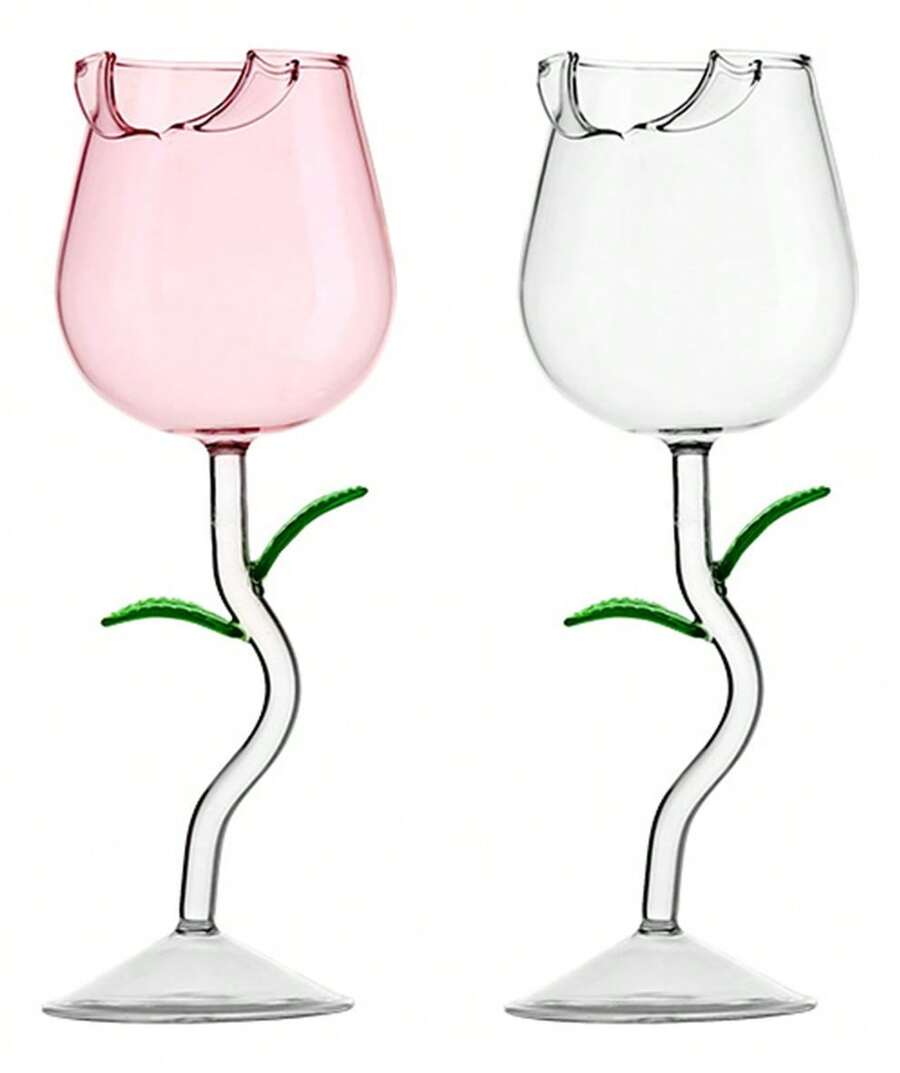 TendenciaCopa De Vino Con Forma De Flor De Rosa Con Alto Contenido DeCalidad premium - 1 - Ver 1