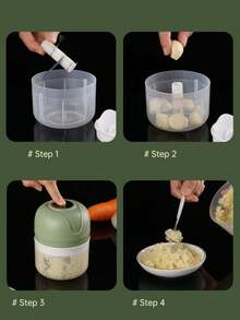 电动蒜蓉器、小型切碎器、多功能家用婴儿辅食研磨器、绞肉机 - 彩色 - 查看 10