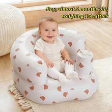 1pc Inflatable Child Seat, Sitting & Standing Floor Seat For Children, Portable Kids' Chair, Baby Bathtub Seat, Suitable For 3-36 Months (Manually Press To Inflate, No Air Pump Required)The Pictures Are For Reference Only. Please Check If The Size Is Suitable For Your Baby - Multicolor - View 3