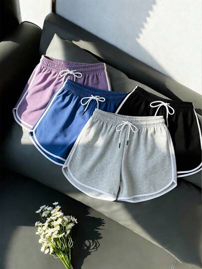 （早春/夏季新品）女士户外运动健身跑步时尚多件套运动短裤，适合露营、运动、户外活动、跑步、野营等，时尚短裤