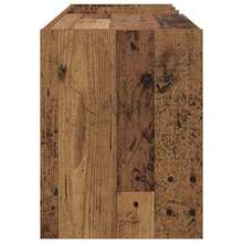 vidaXL Schallplattenschrank mit Ablage, Antikholz, 78,5 x 35 x 45 cm - Braun - Übersicht 6