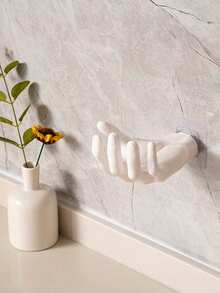 New Hand-Shaped Wall Hooks, Strong Adhesive No Drilling Invisible Hooks, Home Wall Mount Key Holder, Bathroom Resin Storage Rack - Multicolor - View 15