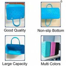 Large Waterproof Rubber Beach Tote Bag [In Stock]Washable Tip Proof Durable Open Tote Bag For The Beach Boat Pool Sports | Getaway Bag Collection |  Totebag Simpsons Bag Simplemodern Beachbag [Available In A Variety Of Colors] - Màu xanh lam - Xem 2