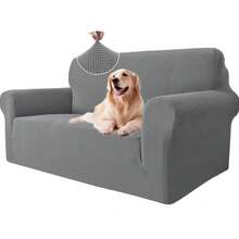 CYCMACO Sofa Cover 1/2/3/4 Seater With Armrest, Stretch Sofa Cover Non-Slip, Modern Sofa Cover For Dogs Pets, Breathable Couch Cover With Elastic Bottom - Light Grey - View 14