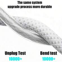 1pc 3.3FT/100cm Braided Fast Charging Data Cable, High-Efficiency Data Transfer & Quick Charging, Compatible With IPhone 14 Pro Max/14 Pro/14 Plus/14/13/12/11/XS/XR/8/7/6, And More - Multicolor - View 7