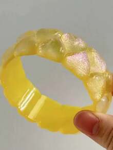 Brazalete de corazón de acrílico brillante y minimalista de 7 colores, adecuado para fiestas, conciertos, citas y uso diario - Multicolor - Ver 15