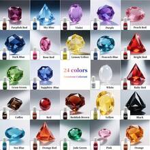 24 màu sắc, 5ml, chất tạo màu nhựa epoxy trong suốt, chống tia UV, dạng lỏng dùng để làm đồ trang sức DIY, tạo màu nến. - Sắc tố màu UV - Xem 4