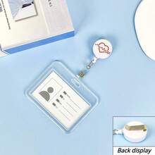 1 Set Doctor/Nurse Transparent Badge Card Holder, Retractable Badge Reel, Medical Element ID Card Clip - Multicolor - View 7