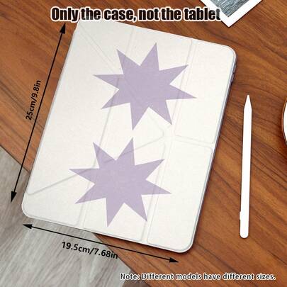 Y型折叠支架，高清UV印刷，360°旋转iPad保护壳，兼容iPad 11（2025款）、iPad Air 11/13（2025款M3）、iPad Air（M2）（11/13英寸）、iPad Air 4/5/6（10.9英寸）、iPad Pro（11英寸）、iPad Pro（12.9英寸）、iPad（10.2英寸）、iPad（第九代/第十代）、iPad 10.9/Air 5/Air 4（10.9英寸）、iPad Pro（2018款）（11英寸）、iPad Pro（20/21/22款）（11英寸）、iPad Air（2024款）（11英寸）、iPad Air 6/Air 7（2025款）（11英寸）、iPad Mini 6/Mini 7（8.3英寸）等。适用于 2017/2018 及其他型号，保护套设计，支持多角度调节，六向支架放置，内置笔槽，透明后盖，防摔保护，自动唤醒/睡眠功能（笔仅用于显示，不包含在内）