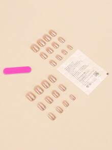 24 miếng dán móng tay vuông ngắn/miếng dán móng tay trần, họa tiết sọc lửa vàng, tăng thêm vẻ sang trọng, kèm theo gel dẻo và dải ma sát, thích hợp để dán, có thể tái sử dụng, phù hợp cho sử dụng hàng ngày. - Nhiều màu - Xem 2