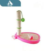 Juguete de resorte ecológico para mascotas, juguete de plumas para gatos, juguetes de sisal natural para rascar - Ratón espiral colorido - Ver 5