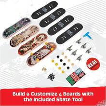 Collectible and customizable mini skateboards for kids aged 6+ ideal for play - Paquete de 4 tablas (v2) - Ver 3