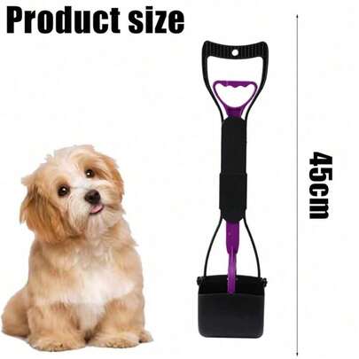 Foldable Dog Poop Scoop Pet Waste Pickup Long Handle Poo Remover Picker Scoop