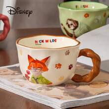 Disney 迪士尼疯狂动物城朱迪和尼克马克杯，优雅家居水瓶，情侣生日礼物 - 彩色 - 查看 5