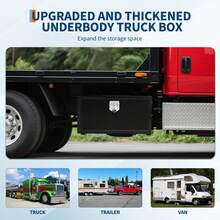 Caja de Herramientas para Camión con Candado y Llaves, Acero Resistente Impermeable, Organizador para Camioneta Caja de Camión RV Remolque, Negro - 36 x 18 x 18 pulgadas - Ver 6