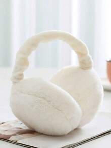 1pc Unisex Solid Color Earmuffs - Soft Plush Earmuffs, Foldable, Comfortable And Warm, Suitable For Outdoor Activities In Winter - Multicolor - View 14