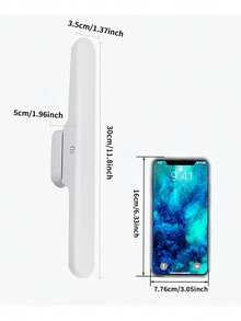 1pc LED Mirror Light, Touch Sensor Makeup Mirror Light, Wireless Cabinet Light, Adjustable Reading Lamp, Eye-Caring Reading Light, Portable LED Light Strip, Touch Light Bar, 3-In-1 Dimmable Color Temperature, Built-In Rechargeable Battery, Suitable For Wardrobe, Cabinet, Bathroom, Makeup Mirror, Bedroom And More, Multi-Functional Design, Eye Protection - Multicolor - View 11