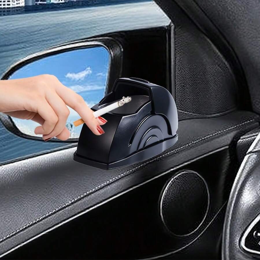 Gạt tàn thuốc ô tô có nắp đậy, hộp đựng tàn thuốc nhỏ gọn giúp ngăn tàn thuốc bay, thiết kế nắp lật dễ sử dụng cho cửa sổ và nội thất xe, hộp đựng tàn thuốc nhỏ gọn giúp giữ xe sạch sẽ và gọn gàng, phụ kiện nội thất xe hơi thiết thực và món quà ý nghĩa dành cho người lái xe và chủ xe. - nhiều màu - Xem 1