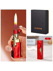 New Creative Fun Cute Lighter( Lipstick/Pink Butterfly/Cute Dinosaur/Pink Heart) - Zinc Alloy Material, Wind-Resistant Flame, And Refillable Butane System - A Must-Have For Discerning Smokers (Butane Gas Not Included) - 均碼 - 查看 5