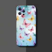 1PC Phone Case ,  Butterfly Pattern Print Design Case , Stylish Phone Case, Phone Decoration, All-around Lens Protection, Creative Small Gift, Funny Gift for Boys and Girls - Negro - Ver 3
