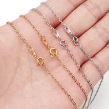 2pcs/Pack Stainless Steel Gold-Plated Cross Chain Necklace, Choker Necklace, Versatile Elegant Women Necklace, DIY Jewelry Making Chain - Cross Chain Necklace - View 3