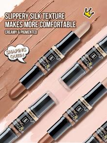 MISSLYN 塑形女王高光修容棒，双头设计，乳霜质地，哑光妆效，可打造精致妆容，持久显色，适用于各种肤质，打造精致面部妆容，品牌美妆，面部彩妆，适合女性和女孩，冬季必备，Y2K 风格，时尚百搭，生日礼物、情人节礼物、派对必备、新年礼物，色彩百搭，纯素且不经动物实验