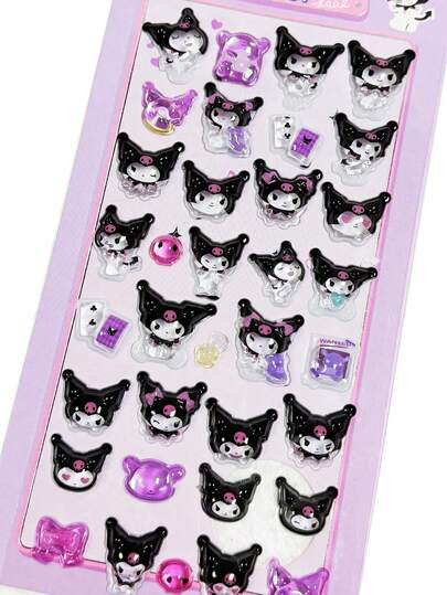 1张透明贴纸，款式多样，可爱，适合装饰手机壳或赠送给朋友和同学。
