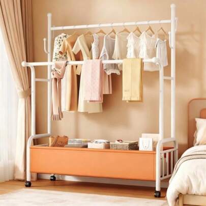 XGYPercero para Ropa de Doble te 175 * 120 * 34  Percero Burro con Ruedas Percero de Ml para Ropa Cesta de Almacenamiento de  Estantería de Almacenamiento de Ropa para Dormito