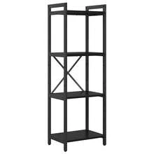 Larryhot Libreria Rovere Nero 40 x 30 x 85 cm Legno multistrato, Facile da assemblare, dall'estetica elegante e raffinata, pratica per riporre gli oggetti, la scelta ideale per l'organizzazione e la decorazione domestica - nero - Visualizzare 2