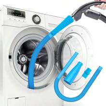 吸尘器排气管清洁套装、烘干机排气管真空软管、绒毛清除器 - 藍色 - 查看 1