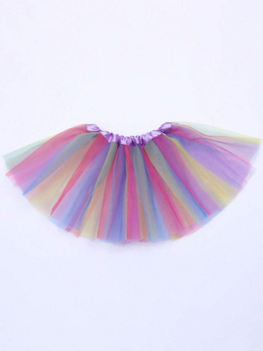Váy tutu voan sọc cầu vồng nhiều màu sắc, dài 30cm, phù hợp cho thanh thiếu niên và người lớn có vòng eo 40cm, đa năng cho mọi mùa, múa ba lê, lễ hội, biểu diễn kịch, chương trình trường học, chạy bộ, tiệc tùng, sân khấu, váy lót nhiều màu. - nhiều màu - Xem 1