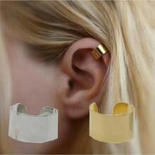 Pendientes Clips para Orejas No Perforadas Accesorios para Mujeres - Dorado - Ver 1