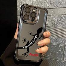 Funda con logo de arte A-udi compatible con Apple  13 12 11 Pro Max 17 Air 16 15 14 Plus 16e, funda transparente, funda compatible con  17 pro max, funda  17 pro, funda  17, funda  16 pro max - Mix03 - Ver 5