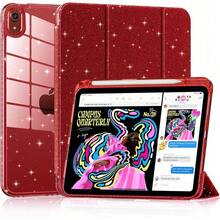 IPad Case For 11th Generation 11-Inch 2025 IPad (A16), 10th Generation 10.9-Inch 2022 IPad With Pencil Holder, Auto Wake/Sleep, Slim Folding Stand Cover, Soft TPU Back Cover, Flower Design Tablet Protective Cover - 西瓜紅 - 查看 3